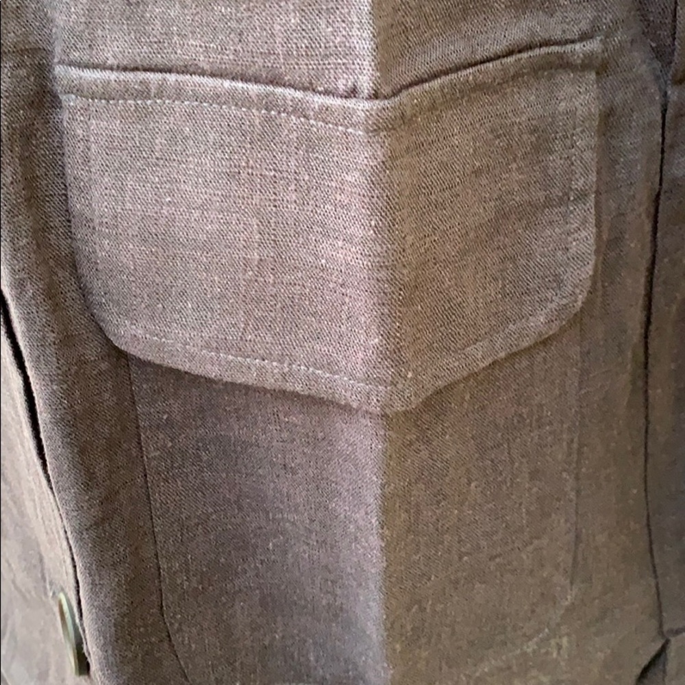 Charcoal Black Button Down Trench Jacket - Picture 7 of 9